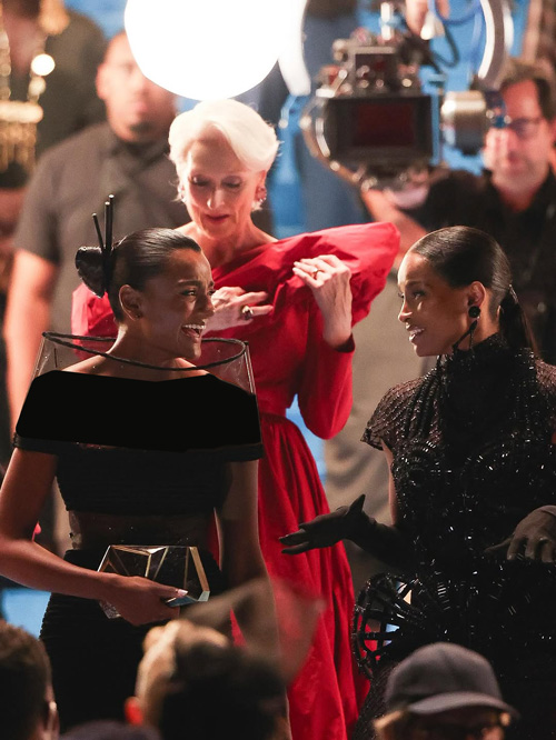 مریل استریپ در صحنه‌فیلمبرداری