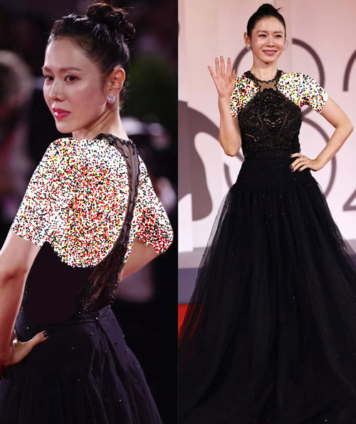 سون یه‌جین روی فرش قرمز جشنواره ونیز ۲۰۲۵