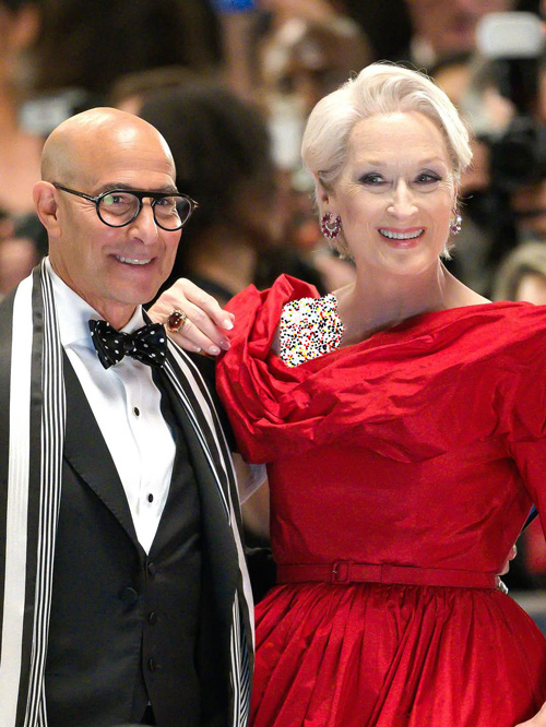 مریل استریپ در صحنه‌فیلمبرداری