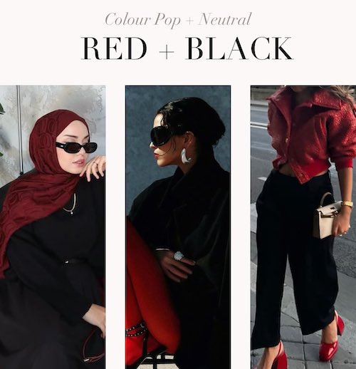 ترکیب‌‌های رنگ قرمز