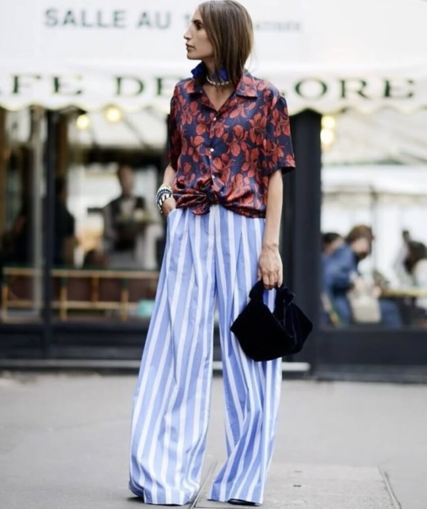 ترند شلوارهای راه‌راه در استایل‌های خیابانی