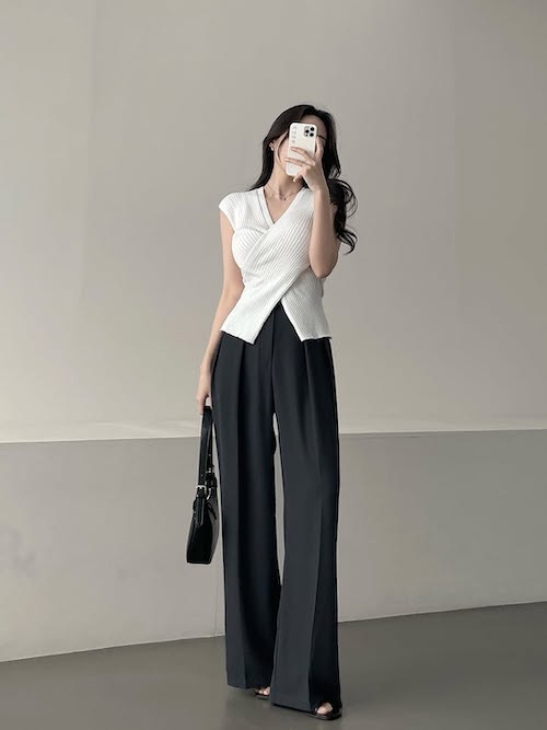 استایل با شلوار فاق بلند