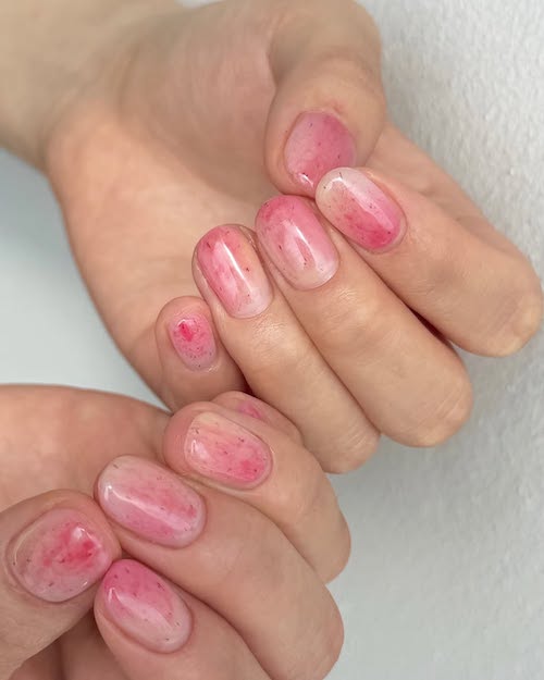 طرح ناخن میوه‌ای