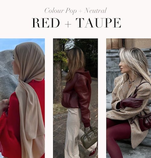 ترکیب‌‌های رنگ قرمز