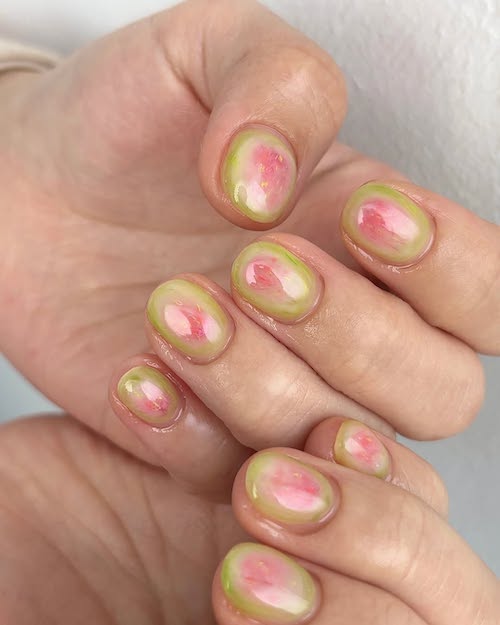 طرح ناخن میوه‌ای