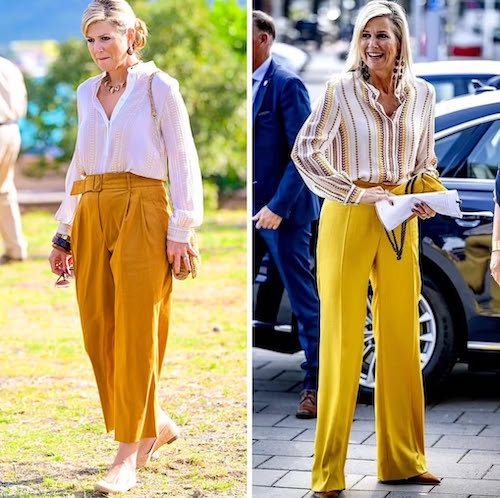 شلوارهای زرد ملکه ماکسیما