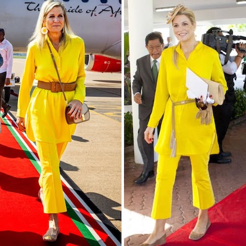 شلوارهای زرد ملکه ماکسیما