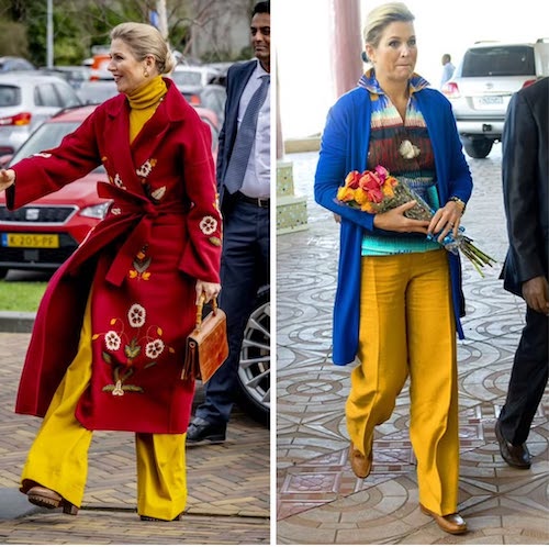 شلوارهای زرد ملکه ماکسیما