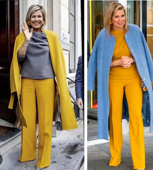 شلوارهای زرد ملکه ماکسیما