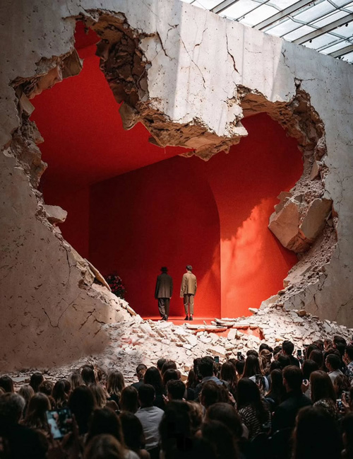 فشن‌شوی ولنتینو در خرابه‌ها