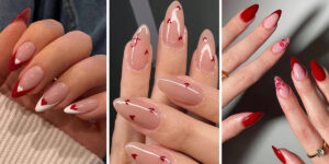 7 طراحی ناخن رمانتیک با رنگ قرمز که خانم‌های اغواگر عاشقشان هستند