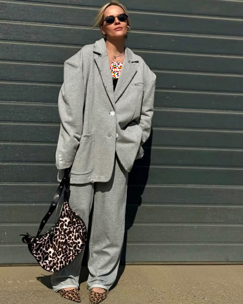 استایل شیک با کت و شلوارهای اورسایز