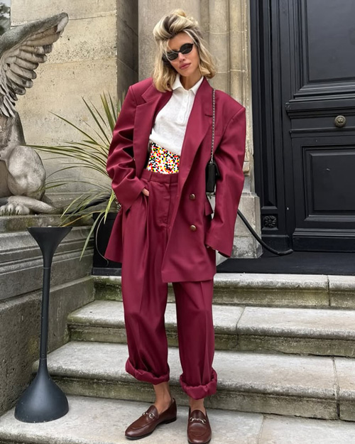 استایل شیک با کت و شلوارهای اورسایز