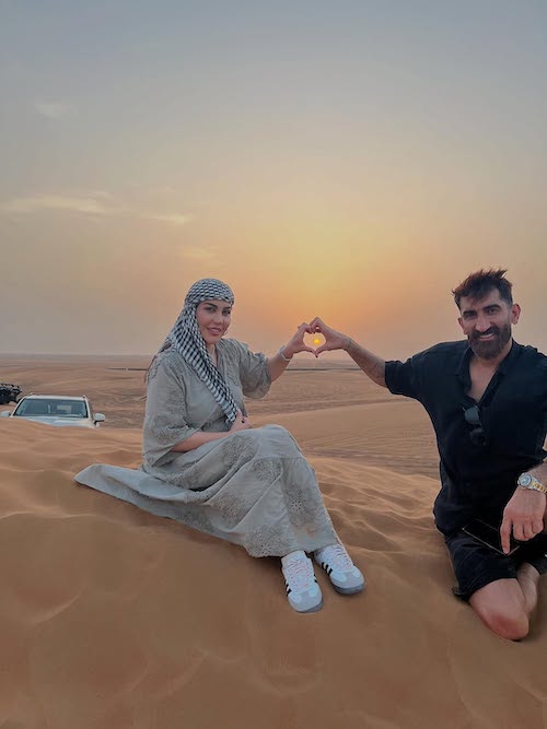 بیرانوند و خانواده‌ در دبی