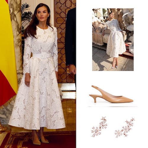 پیراهن سفید ملکه لتیزیا