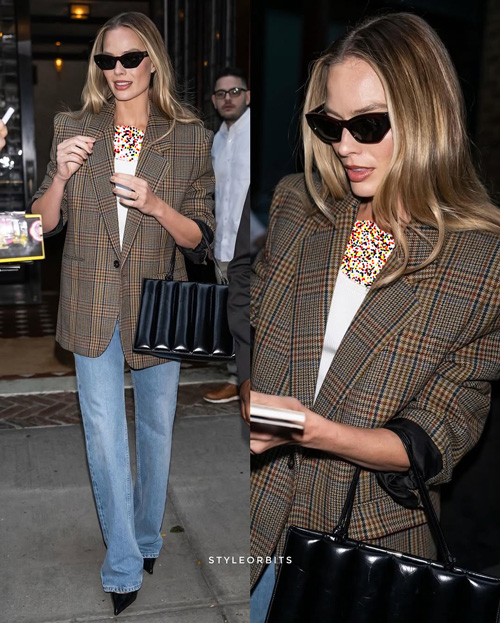 بلیزر و جین در استایل مارگو رابی