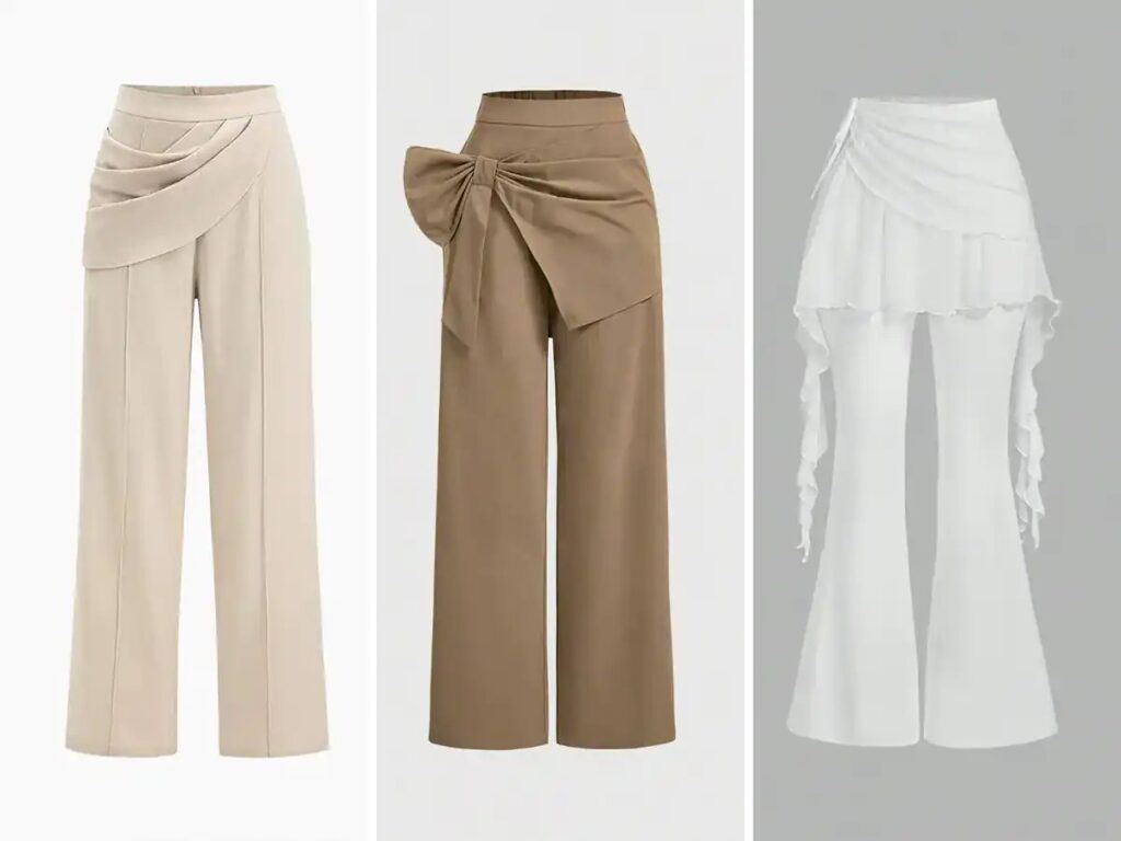 ۱۴ مدل شلوار پارچه‌ای طرح‌دار برای اینکه در مهمانی بدرخشید