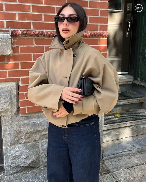 ست کردن بارانی کوتاه