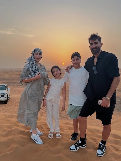 بیرانوند و خانواده‌ در دبی