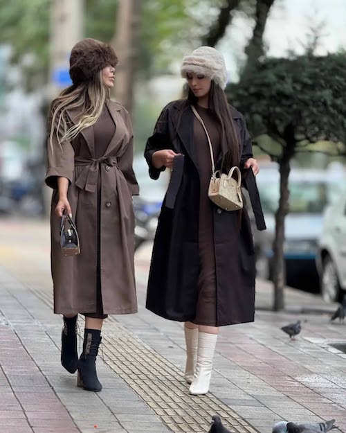 استایل پاییزی با پالتو بلند