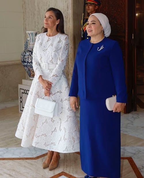 پیراهن سفید ملکه لتیزیا