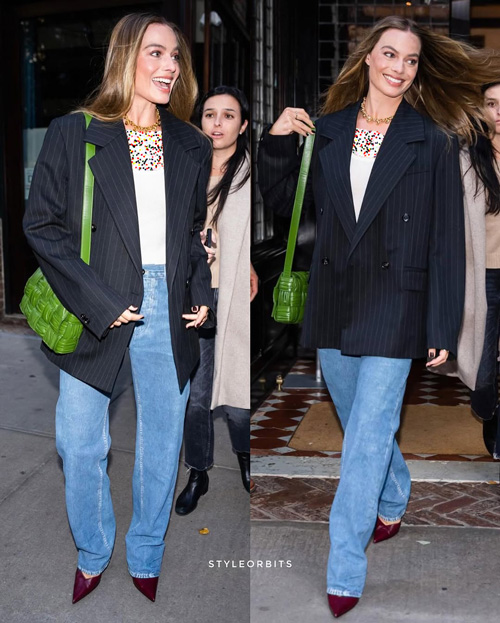 بلیزر و جین در استایل مارگو رابی