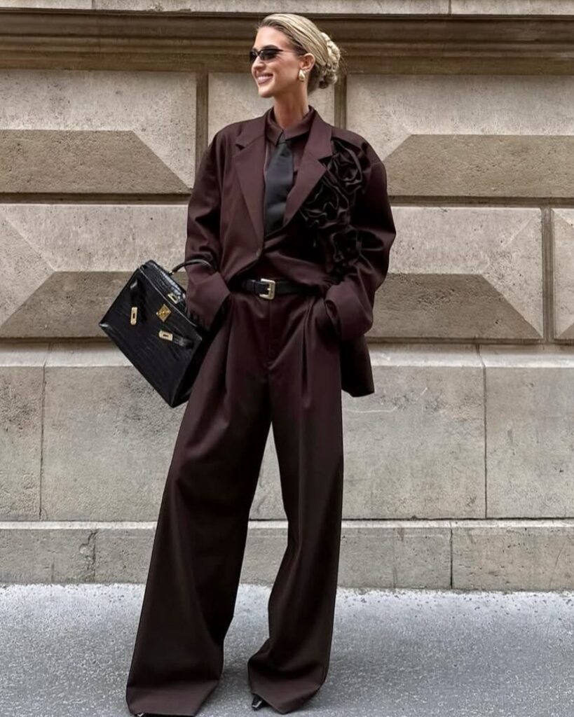 استایل شیک با کت و شلوارهای اورسایز