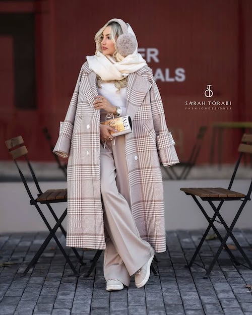 استایل پاییزی با پالتو بلند