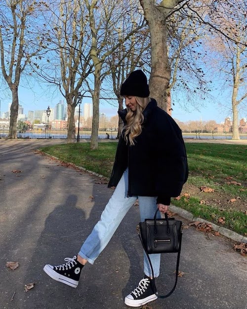 کفش آلاستار در استایل پاییزی