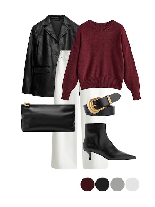 استایل پاییزی با رنگ بورگاندی