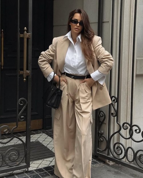 استایل شیک با کت و شلوارهای اورسایز