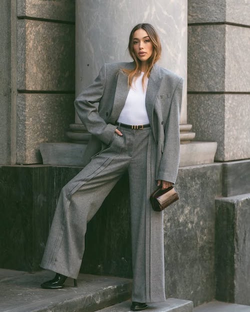 استایل شیک با کت و شلوارهای اورسایز