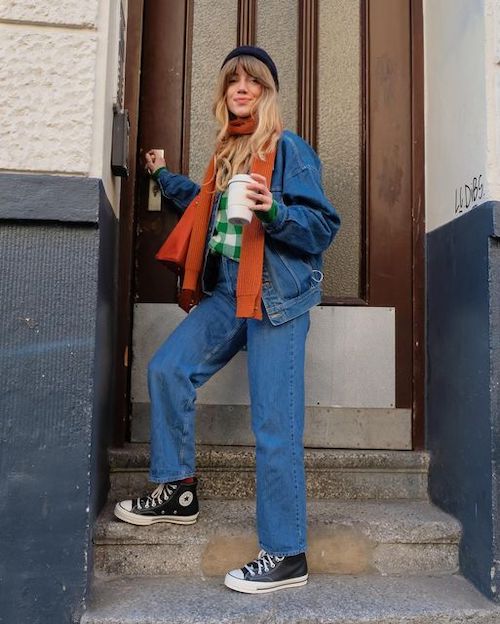 کفش آلاستار در استایل پاییزی