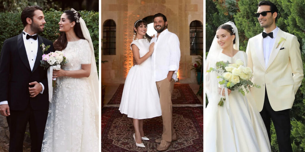 ۷ تازه عروس ترک که با لباسشان حس تازه‌ای به تابستان امسال بخشیدند!