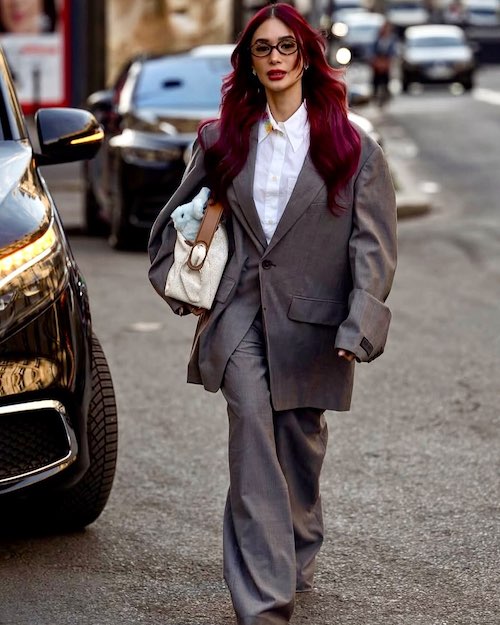 استایل شیک با کت و شلوارهای اورسایز