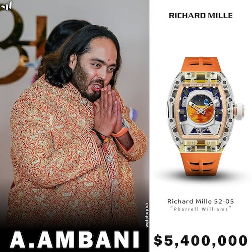 ساعتهای آنانت آمبانی از برند ریچارد میل