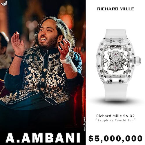 ساعتهای آنانت آمبانی از برند ریچارد میل