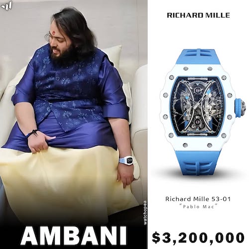 ساعتهای آنانت آمبانی از برند ریچارد میل