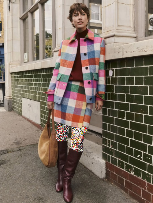 لباس‌های چهارخونه در پاییز