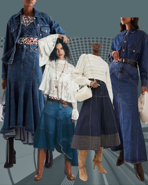 مدل‌های دامن جین