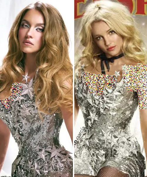 شباهت استایل سیدنی سوئینی و بریتنی اسپیرز