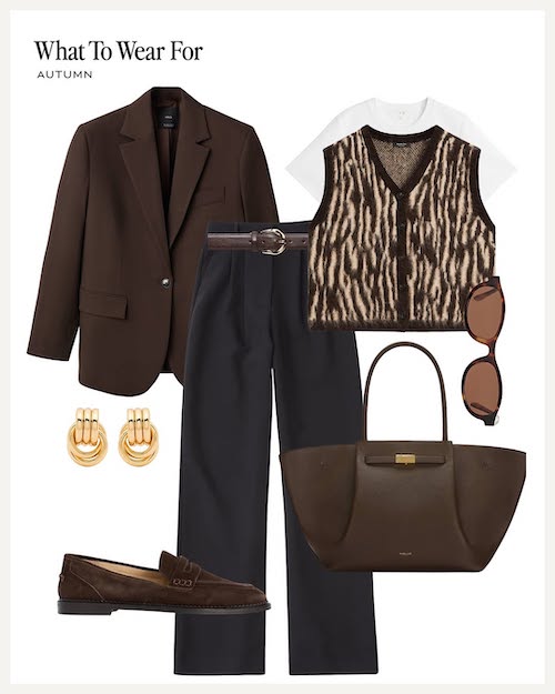 استایل قهوه‌ای شیک برای پاییز