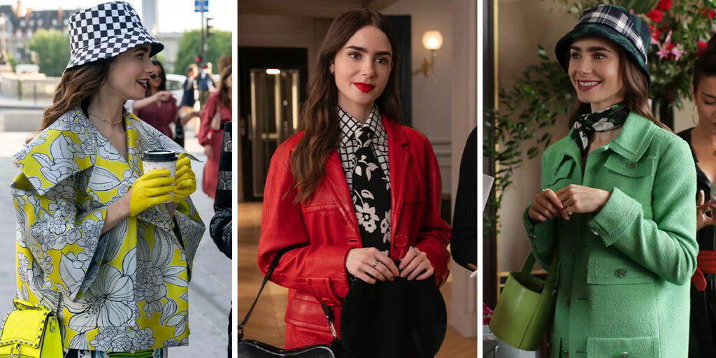کت‌های رنگی و اکسسوری‌های چشمگیر؛ راز استایل‌های پاییزی امیلی در پاریس