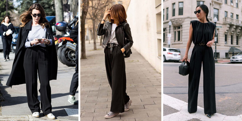 اگر شلوار واید مشکی دارید این ویدئو مخصوص شماست؛ شلواری جادویی برای همه استایل‌ها