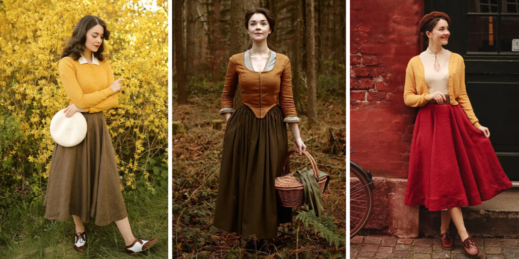 استایلهای پاییزی با دامن