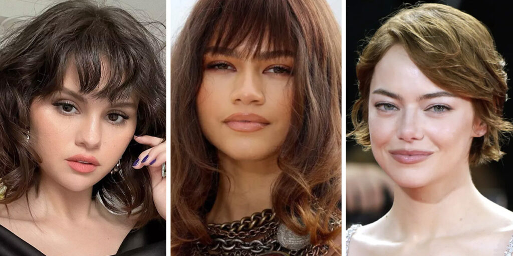 ۲۲ مدل چتری جذاب که صورت‌های گرد را دلرباتر می‌کنند