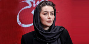 هدیه بازوند با آیتم‌های شیک اما کمی شلخته، در مراسم اکران حاضر شد