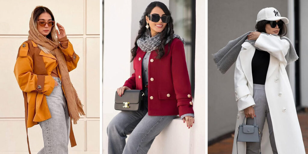 ۱۵ استایل پاییزی با شلوار طوسی که هیچ‌وقت از مد نمی‌افتند