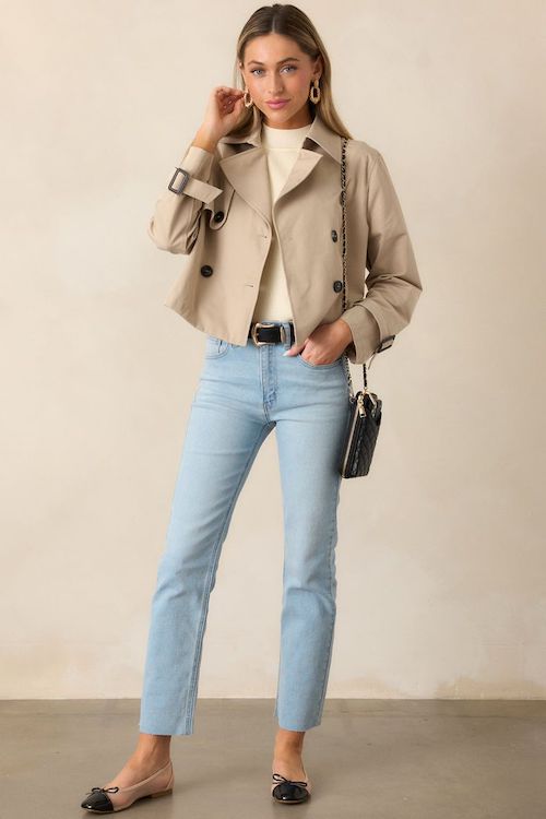 ست کردن بارانی کوتاه