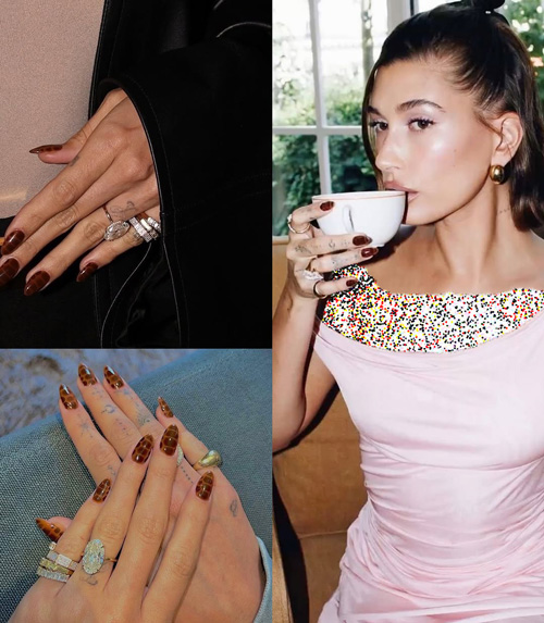 طرح ناخن‌های جدید هیلی بیبر